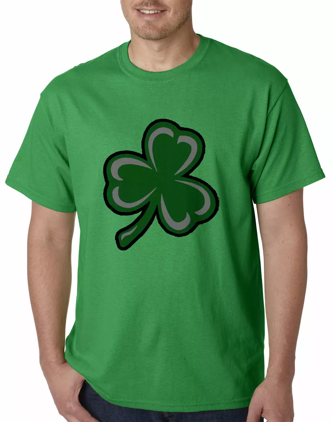 Bewild St.Patricks Day Flashing Light Up Shamrock Mens T-shirt (Irish Kelly Green) 6 Bewild St.Patricks Day Flashing Light Up Shamrock Mens T-shirt (Irish Kelly Green)