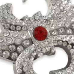 Bewild Fleur Di Lis Rhinestone Belt Buckle With FREE Leather Belt Belt Buckles 12 Bewild Fleur Di Lis Rhinestone Belt Buckle With FREE Leather Belt Belt Buckles