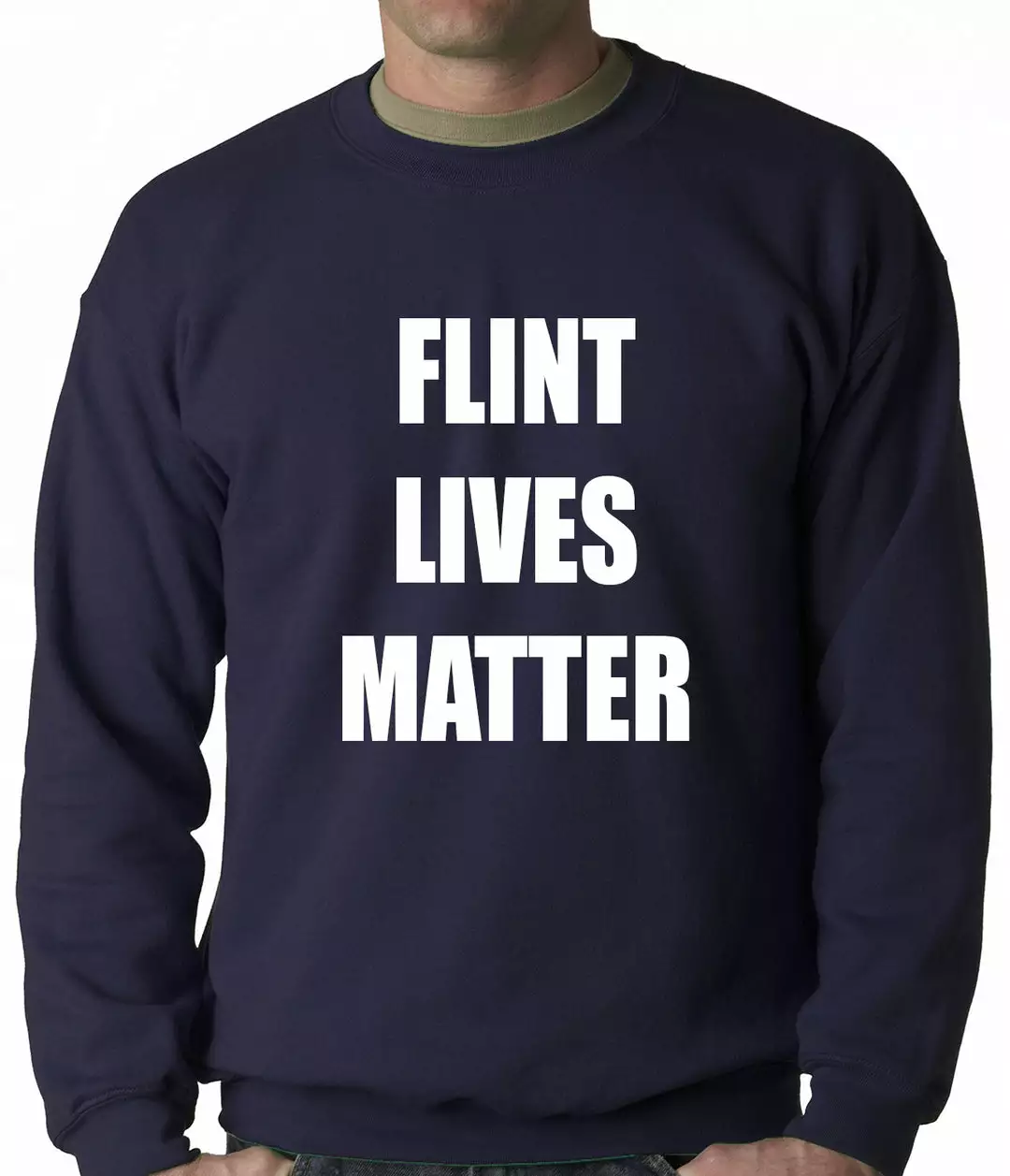 Bewild Flint Michigan Lives Matter Adult Crewneck Say It Loud 10 Bewild Flint Michigan Lives Matter Adult Crewneck Say It Loud