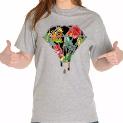 Bewild Floral Dripping Diamond Girl's T-Shirt Cool Funny & Offensive