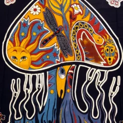 Bewild Forest Psychedelic Mushroom Tapestry (55 X 85 ) Tapestries