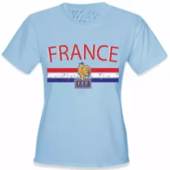 Bewild France Vintage Shield International Girls T-Shirt Nationality & Ethnic