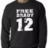 Bewild Free Brady #12 - Deflategate New England Football Adult Crewneck Sport Inspiration