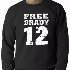Bewild Free Brady #12 - Deflategate New England Football Adult Crewneck Sport Inspiration
