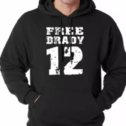 Bewild Free Brady #12 - Deflategate New England Football Adult Hoodie
