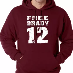 Bewild Free Brady #12 - Deflategate New England Football Adult Hoodie