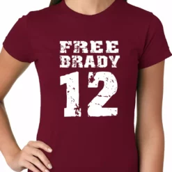 Bewild Sport Inspiration Free Brady #12 - Deflategate New England Football Ladies T-shirt