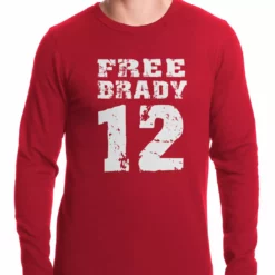 Bewild Free Brady #12 - Deflategate New England Football Thermal Shirt Sport Inspiration
