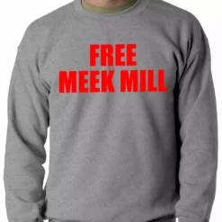 Bewild Free Meek Mill Hip Hop Adult Crewneck
