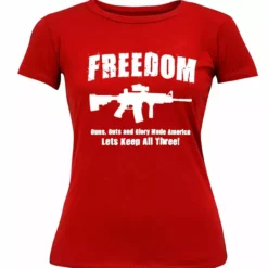 Bewild Freedom Guns Guts Glory Girl's T-Shirt Cool Funny & Offensive
