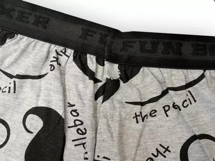 Bewild Fun Boxers - 'Staches Men's Boxer Shorts (Gray) 7 Bewild Fun Boxers - 'Staches Men's Boxer Shorts (Gray)