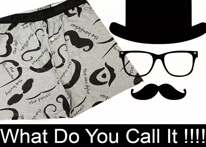 Bewild Fun Boxers - 'Staches Men's Boxer Shorts (Gray) 9 Bewild Fun Boxers - 'Staches Men's Boxer Shorts (Gray)