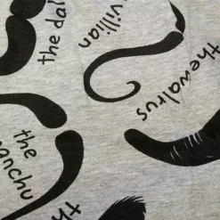 Bewild Fun Boxers - 'Staches Men's Boxer Shorts (Gray)