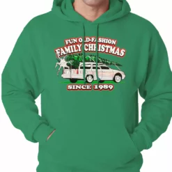 Bewild Fun Old-Fashioned Family Christmas Since 1989 Adult Hoodie Holiday Prints