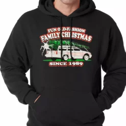 Bewild Fun Old-Fashioned Family Christmas Since 1989 Adult Hoodie Holiday Prints