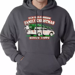 Bewild Fun Old-Fashioned Family Christmas Since 1989 Adult Hoodie Holiday Prints