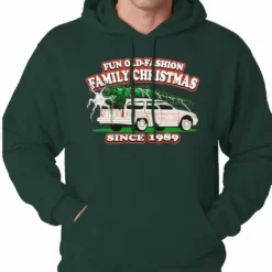 Bewild Fun Old-Fashioned Family Christmas Since 1989 Adult Hoodie Holiday Prints