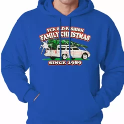 Bewild Fun Old-Fashioned Family Christmas Since 1989 Adult Hoodie Holiday Prints