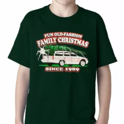 Bewild Fun Old-Fashioned Family Christmas Since 1989 Kids T-shirt Holiday Prints