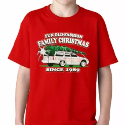 Bewild Fun Old-Fashioned Family Christmas Since 1989 Kids T-shirt Holiday Prints