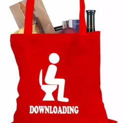 Bewild Funny Downloading Poop Tote Bag Cool Funny & Offensive