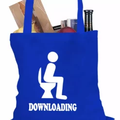 Bewild Funny Downloading Poop Tote Bag Cool Funny & Offensive