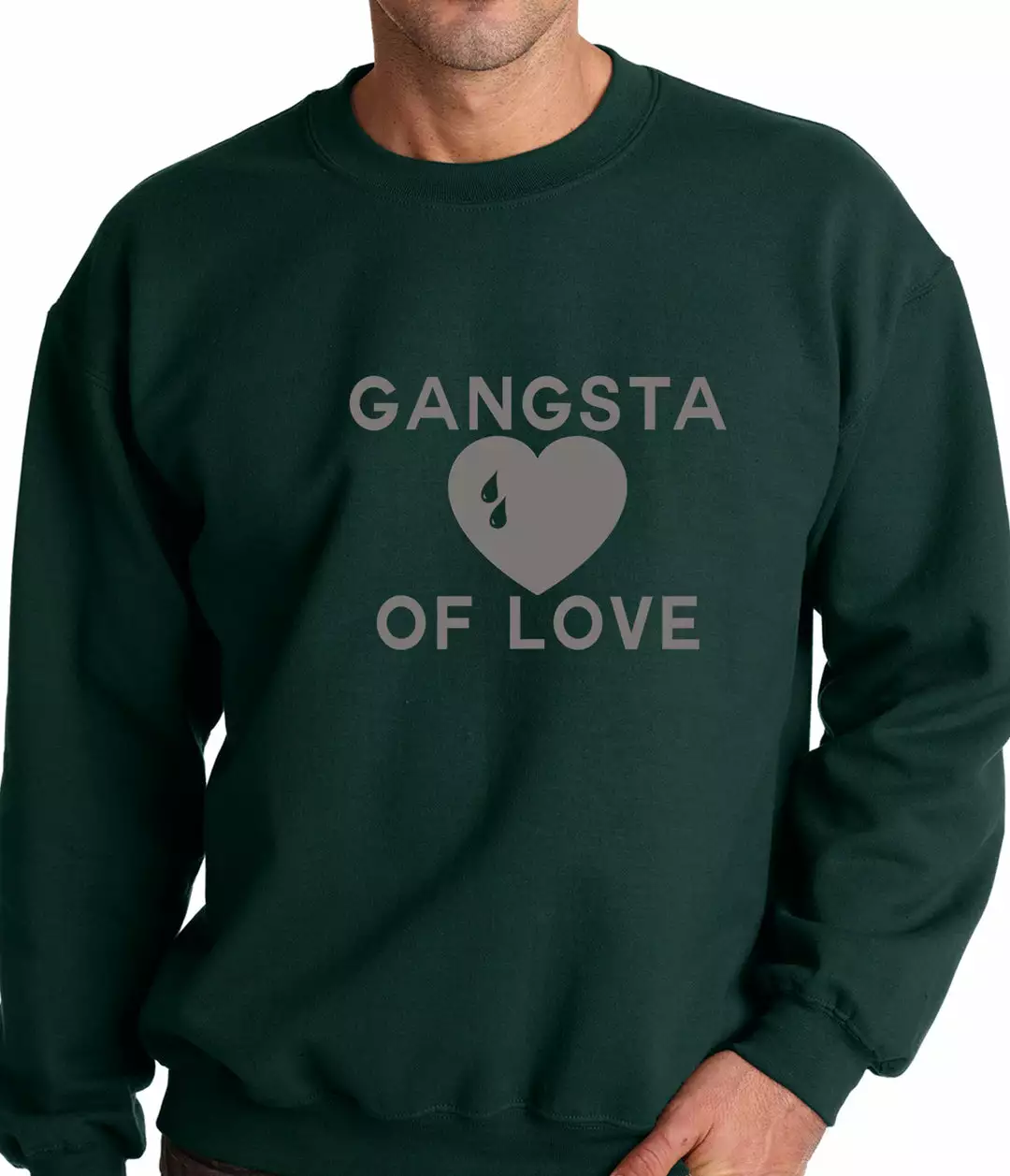 Bewild Gangsta Of Love Heart Teardrop Adult Crewneck 5 Bewild Gangsta Of Love Heart Teardrop Adult Crewneck