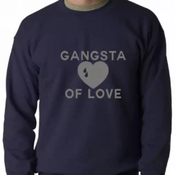 Bewild Gangsta Of Love Heart Teardrop Adult Crewneck 11 Bewild Gangsta Of Love Heart Teardrop Adult Crewneck