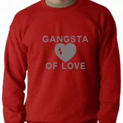 Bewild Gangsta Of Love Heart Teardrop Adult Crewneck 12 Bewild Gangsta Of Love Heart Teardrop Adult Crewneck