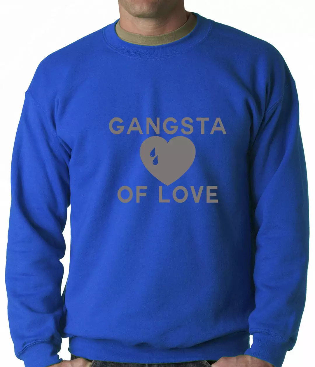 Bewild Gangsta Of Love Heart Teardrop Adult Crewneck 8 Bewild Gangsta Of Love Heart Teardrop Adult Crewneck