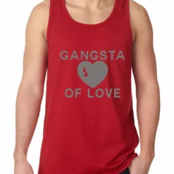 Bewild Gangsta Of Love Heart Teardrop Tank Top Cool Funny & Offensive
