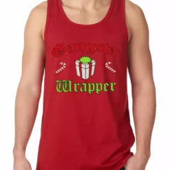 Bewild Gangsta Wrap Funny Christmas Tank Top