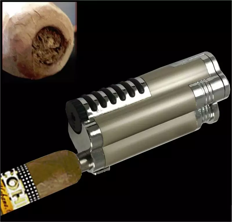 Bewild Gentleman's Triple Torch Cigar Lighter With Retractable Hole Punch 7 Bewild Gentleman's Triple Torch Cigar Lighter With Retractable Hole Punch