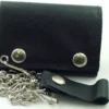 Bewild Genuine Leather Chain Wallet (Plain Black) 1 Bewild Genuine Leather Chain Wallet (Plain Black)