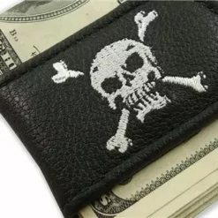 Bewild Genuine Leather Magnetic Money Clip (Skull & Crossbones) 9 Bewild Genuine Leather Magnetic Money Clip (Skull & Crossbones)