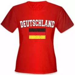 Bewild Nationality & Ethnic Germany "Deutschland" Vintage Flag International Girls T-Shirt