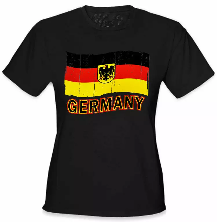 Bewild Germany Vintage Flag Girl's T-Shirt Nationality & Ethnic 3 Bewild Germany Vintage Flag Girl's T-Shirt Nationality & Ethnic