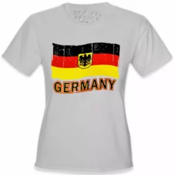 Bewild Germany Vintage Flag Girl's T-Shirt Nationality & Ethnic 15 Bewild Germany Vintage Flag Girl's T-Shirt Nationality & Ethnic