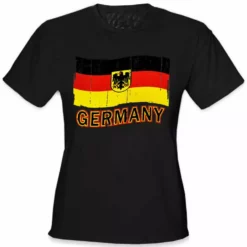 Bewild Germany Vintage Flag Girl's T-Shirt Nationality & Ethnic