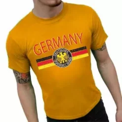 Bewild Nationality & Ethnic Germany Vintage Shield International Mens T-Shirt