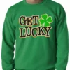 Bewild Get Lucky Irish Shamrock Crewneck