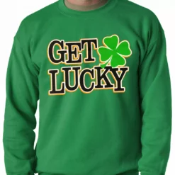 Bewild Get Lucky Irish Shamrock Crewneck