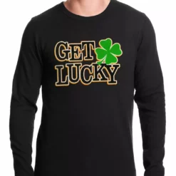 Bewild Get Lucky Irish Shamrock Thermal Shirt 9 Bewild Get Lucky Irish Shamrock Thermal Shirt