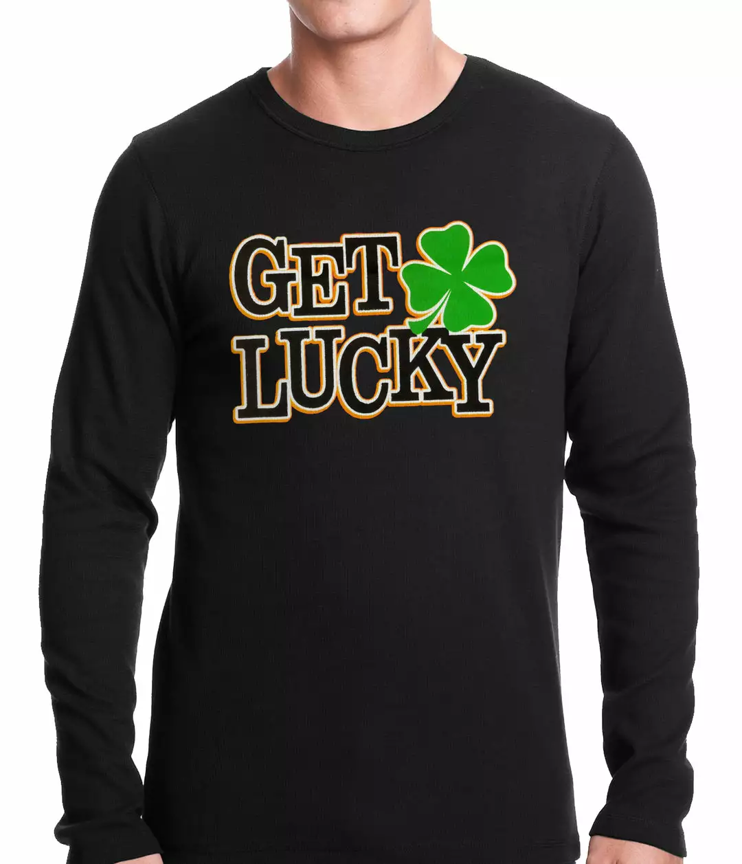 Bewild Get Lucky Irish Shamrock Thermal Shirt 5 Bewild Get Lucky Irish Shamrock Thermal Shirt