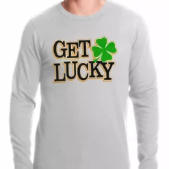 Bewild Get Lucky Irish Shamrock Thermal Shirt 11 Bewild Get Lucky Irish Shamrock Thermal Shirt