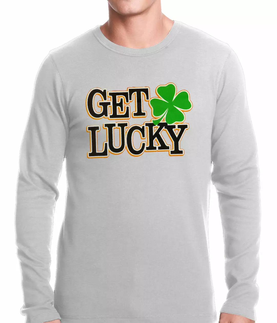 Bewild Get Lucky Irish Shamrock Thermal Shirt 7 Bewild Get Lucky Irish Shamrock Thermal Shirt