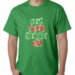 Bewild Get Your Merry On Christmas Mens T-shirt