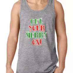 Bewild Holiday Prints Get Your Merry On Christmas Tank Top
