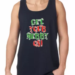 Bewild Holiday Prints Get Your Merry On Christmas Tank Top