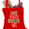 Bewild Holiday Prints Get Your Merry On Christmas Tote Bag 1 Bewild Holiday Prints Get Your Merry On Christmas Tote Bag